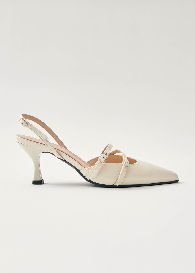 Joelle Onix Cream Leather Pumps from Alohas