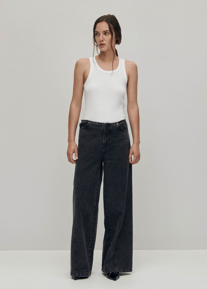 Magda Black Denim Pants from Alohas