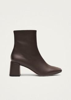 Watercolor Umber Brown Vegan Leather Ankle Boots via Alohas