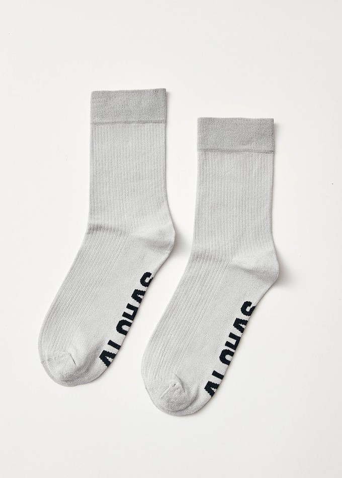 Ava Shimmer Silver Socks from Alohas