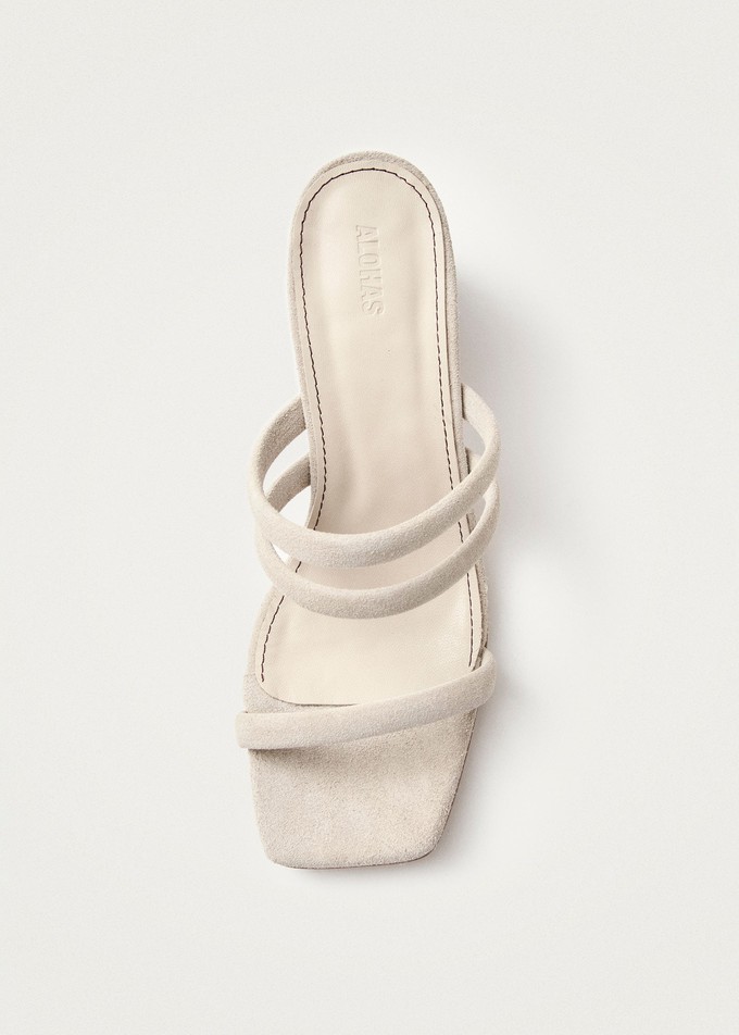 Indiana Stone Beige Leather Sandals from Alohas