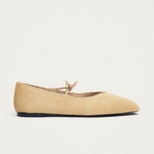 Sway Soft Beige Leather Ballet Flats from Alohas