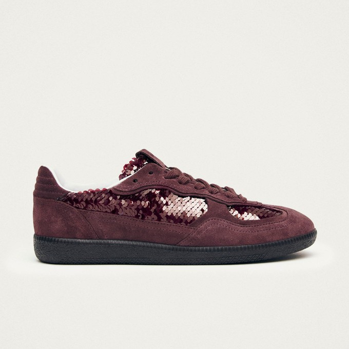 Tb.490 Glint Burgundy Leather Sneakers from Alohas