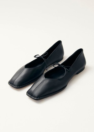 Sway Black Leather Ballet Flats from Alohas