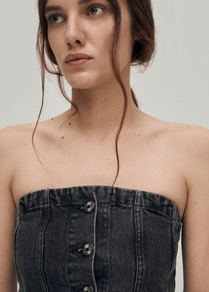 Troyes Black Denim Tank from Alohas