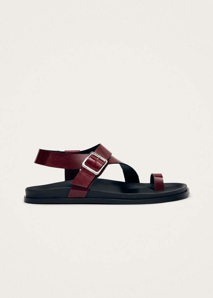 Siren Onix Burgundy Leather Sandals from Alohas