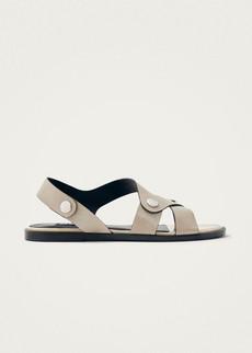 Mindy Onix Stone Beige Leather Sandals via Alohas