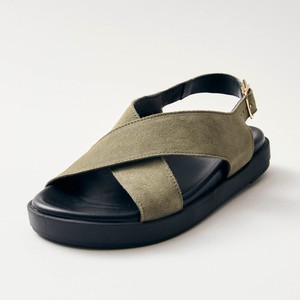 Nico Suede Khaki Leather Sandals from Alohas