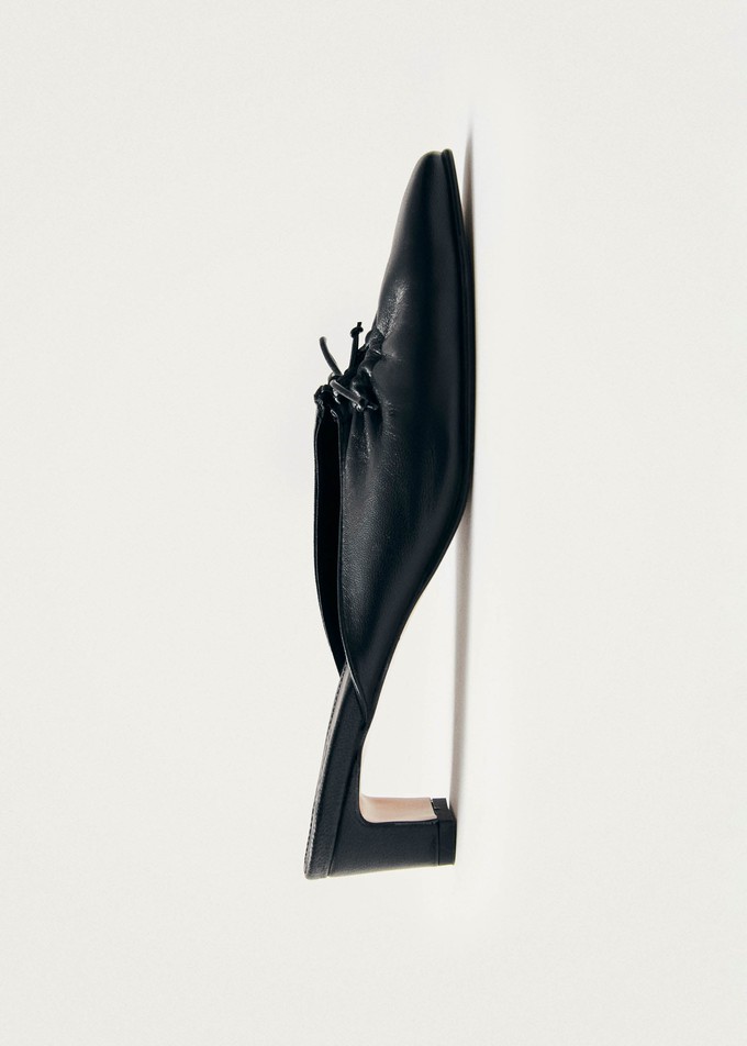 Amar Black Leather Mules from Alohas