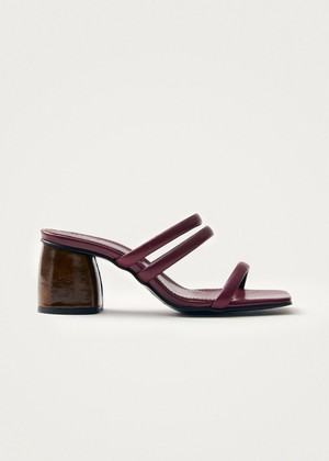 Indiana Bare Burgundy Leather Sandals from Alohas