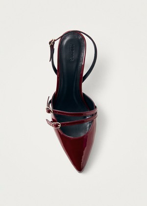 Joelle Onix Burgundy Leather Pumps from Alohas