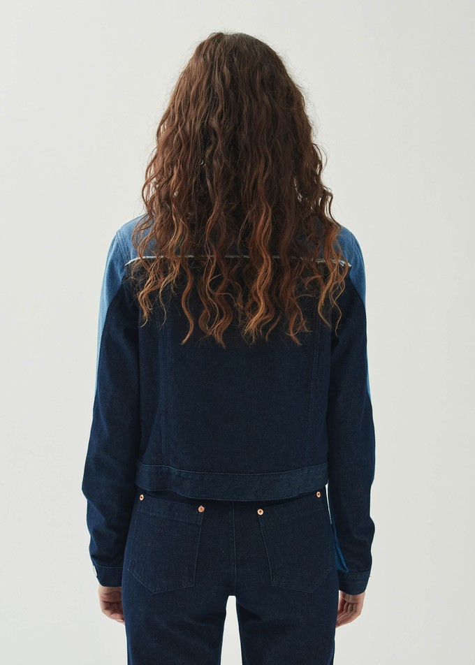 Sand Bicolor Indigo Denim Jacket from Alohas