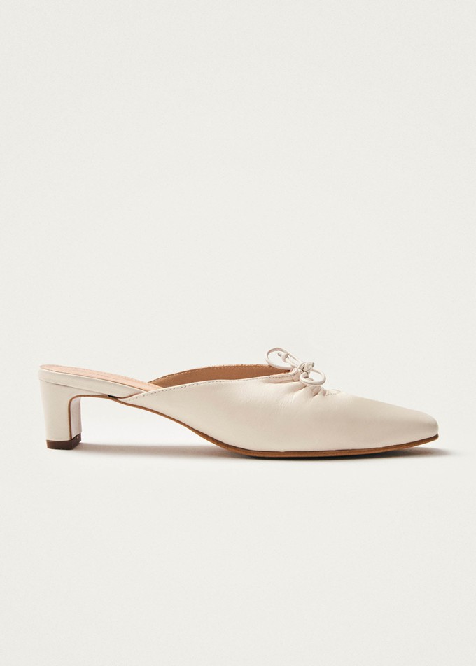 Amar Cream Leather Mules from Alohas