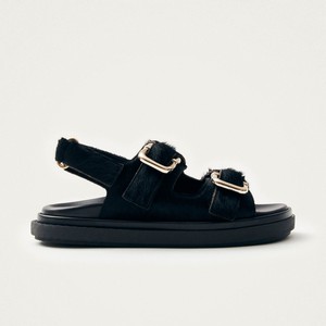 Harper Soft Black Leather Sandals from Alohas