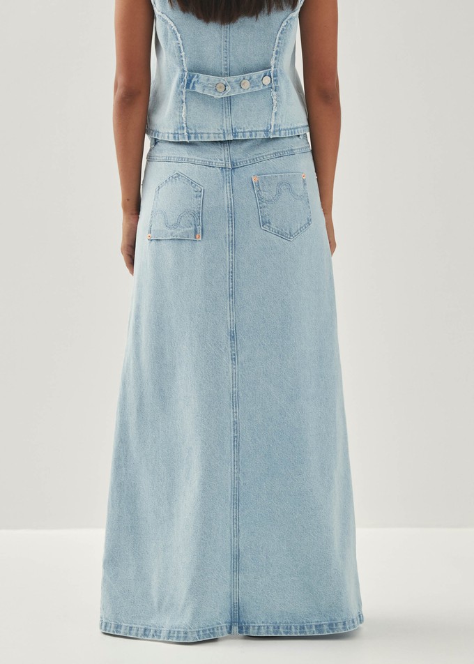 Carmina Light Blue Denim Skirt from Alohas