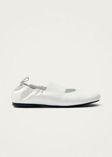 Sutton Onix White Leather Ballet Flats via Alohas