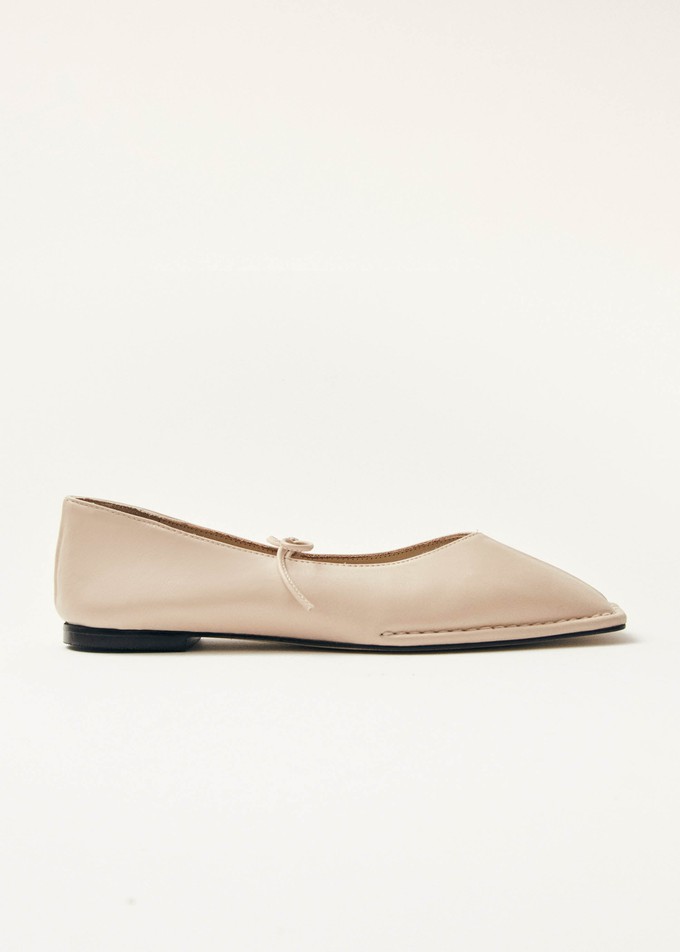 Sway Cream Leather Ballet Flats from Alohas