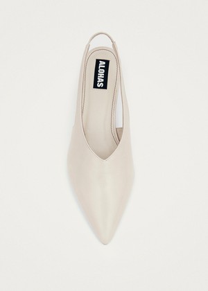 Eros Cream Leather Pumps from Alohas