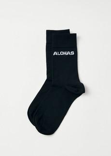 Ava Black Socks via Alohas