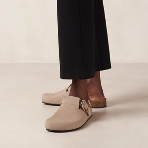 Travis Grey Leather Mules from Alohas