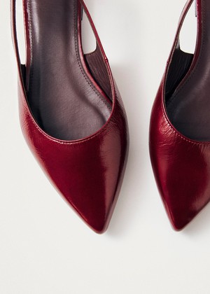 Ribbon Onix Burgundy Leather Ballet Flats from Alohas