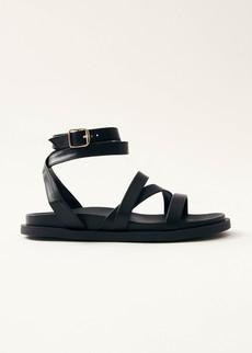 Betina Black Vegan Leather Sandals via Alohas