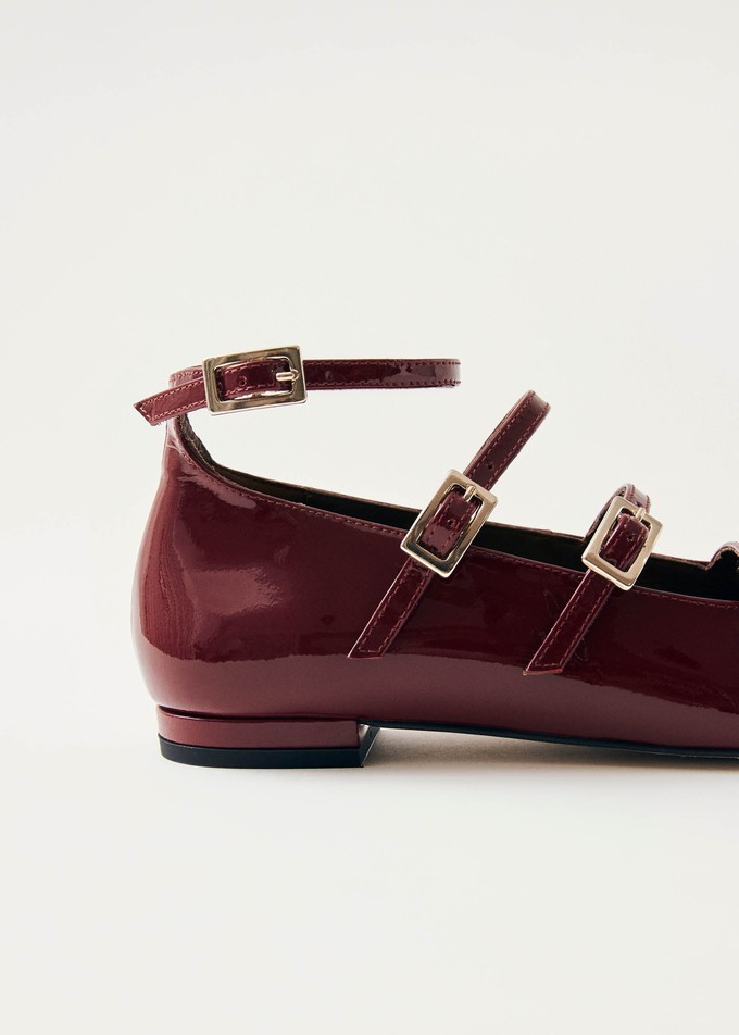 Luke Onix Wine Burgundy Leather Ballet Flats from Alohas