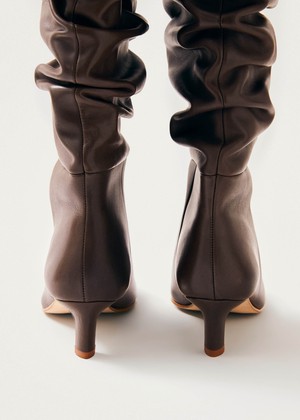 Kalila Brown Leather Boots from Alohas