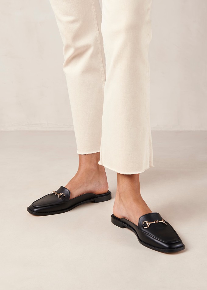 Kais Black Leather Mules from Alohas
