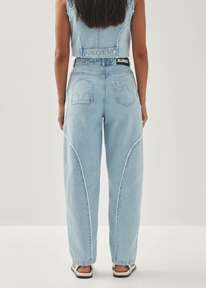 Lorenza Light Blue Denim Trousers from Alohas