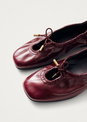 Rosalind Onix Burgundy Leather Ballet Flats from Alohas