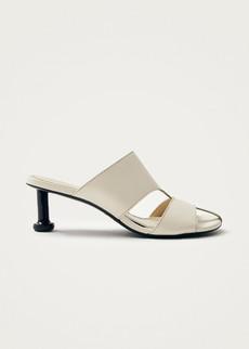 Rhea Cream Leather Sandals via Alohas