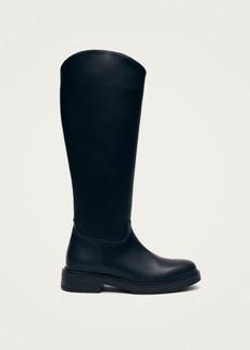 Carson Black Vegan Leather Boots via Alohas