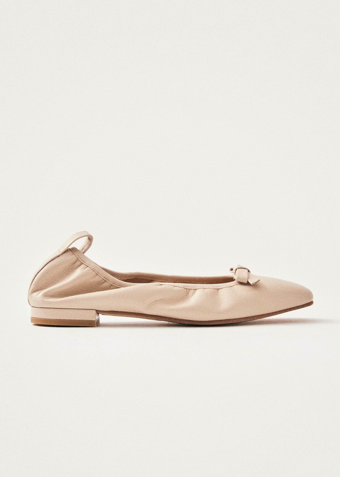 Freya Cream Leather Ballet Flats from Alohas