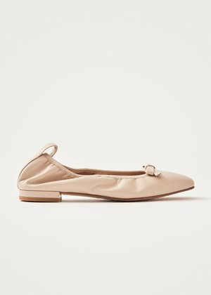 Freya Cream Leather Ballet Flats from Alohas