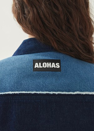 Sand Bicolor Indigo Denim Jacket from Alohas