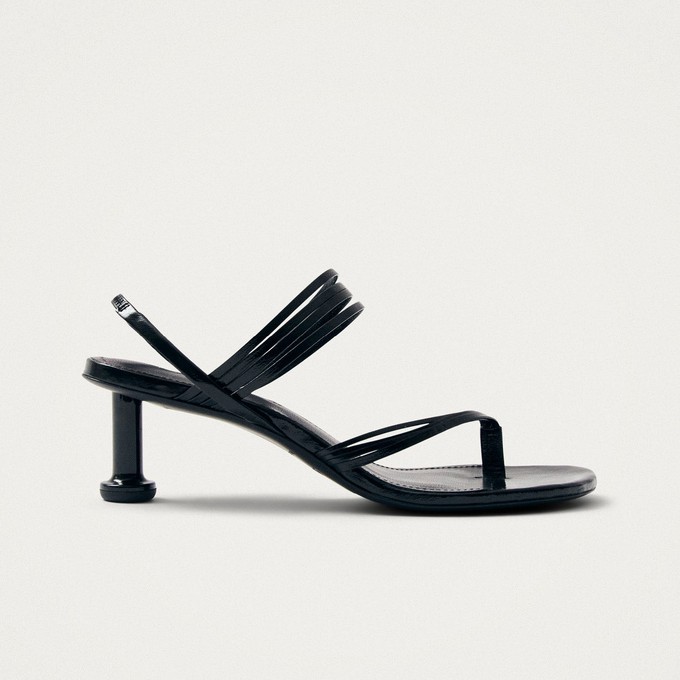 Salsa Black Leather Sandals from Alohas