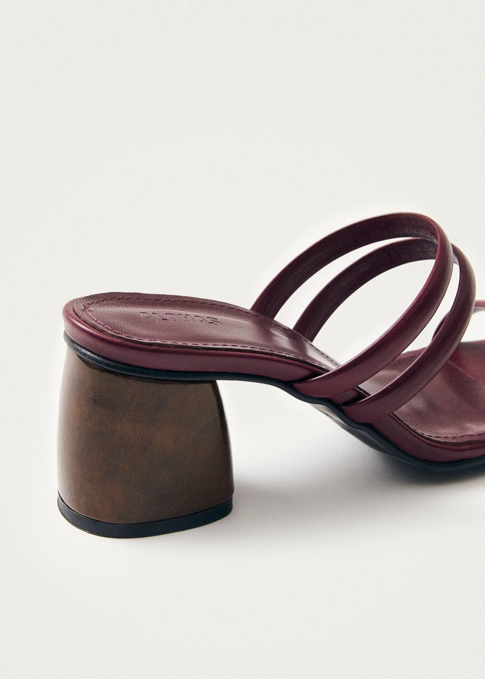 Indiana Bare Burgundy Leather Sandals from Alohas