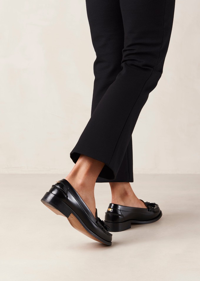 Terrane Black Leather Loafers from Alohas