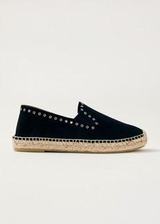 Ione Suede Black Leather Espadrilles via Alohas