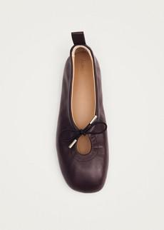 Rosalind Brown Leather Ballet Flats via Alohas