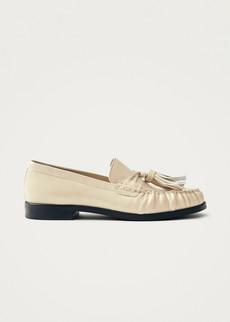 Marietta Onix Cream Leather Loafers via Alohas