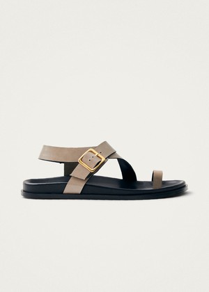 Siren Onix Stone Beige Leather Sandals from Alohas