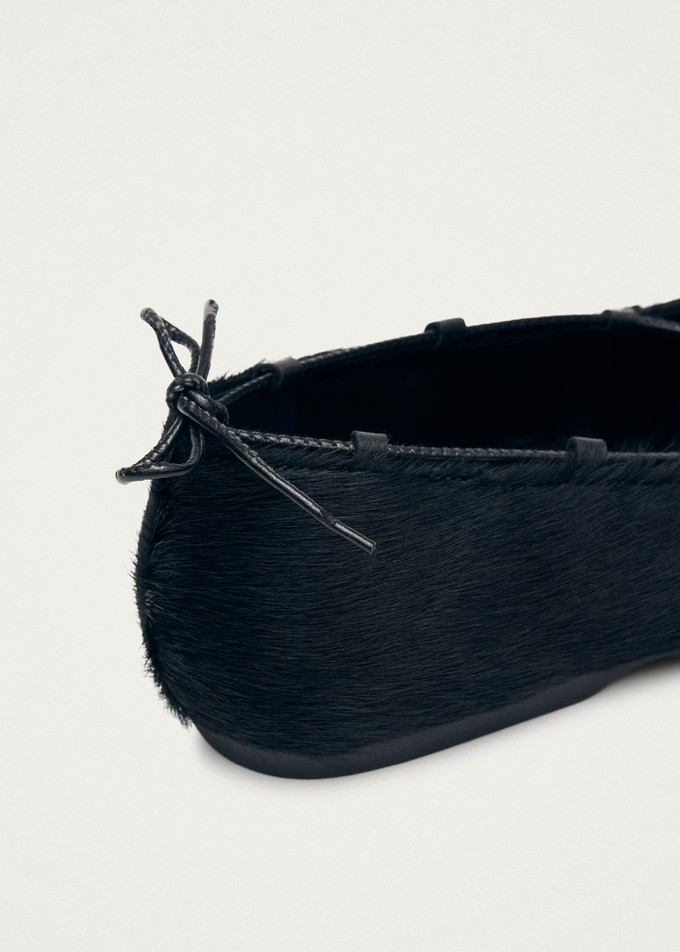 Hollis Soft Black Leather Ballet Flats from Alohas