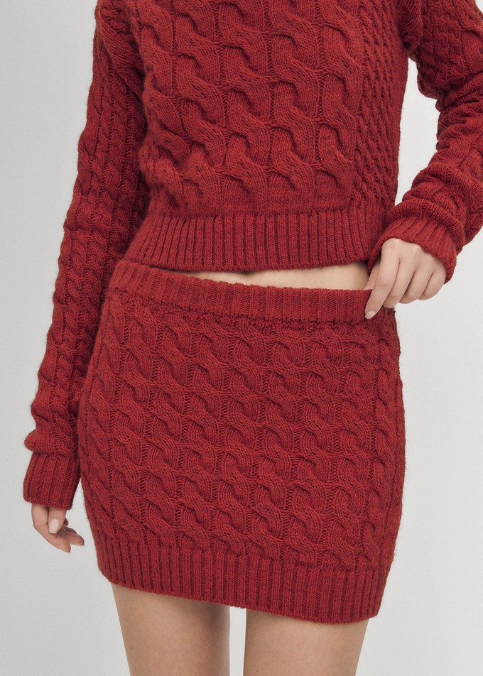 Blake Red Tricot Skirt from Alohas