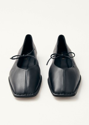 Sway Black Leather Ballet Flats from Alohas