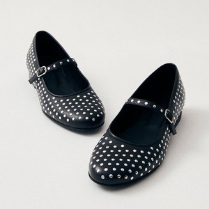Lucien Black Leather Ballet Flats from Alohas
