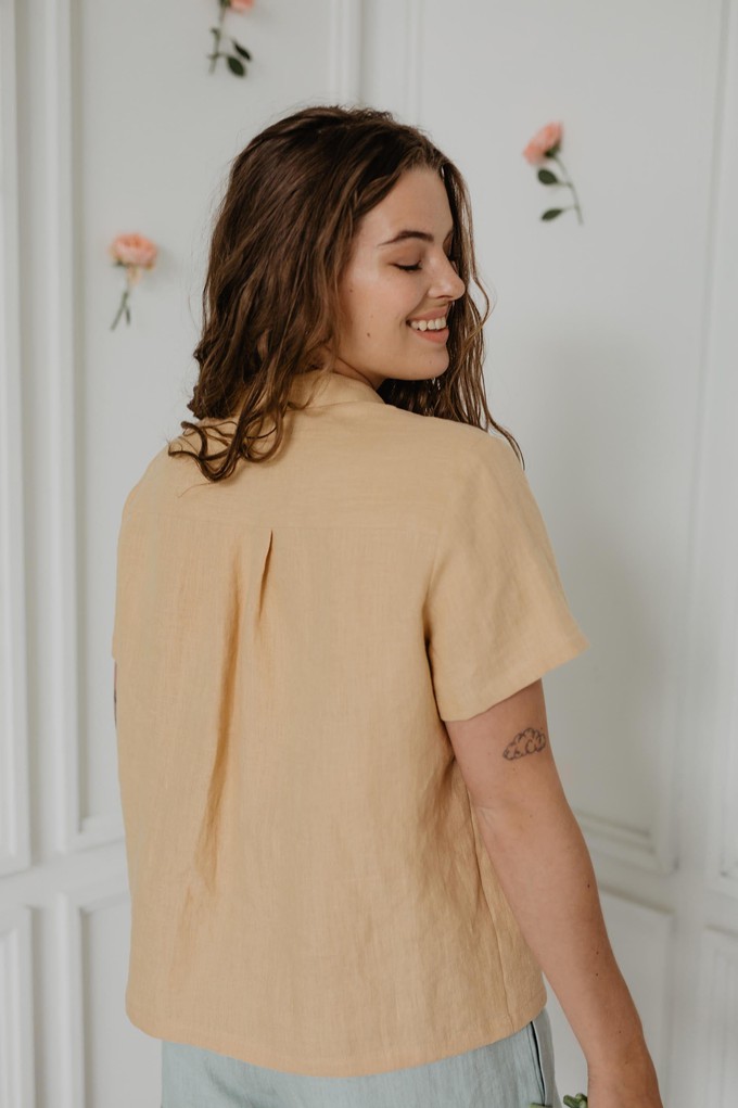 Linen summer shirt SCARLETT from AmourLinen