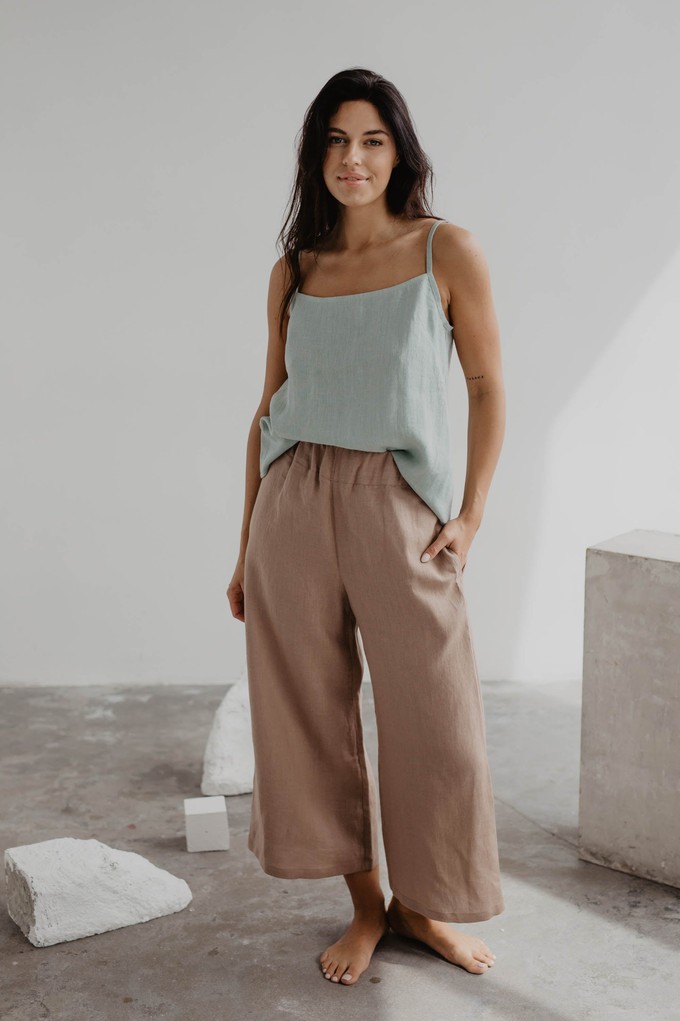 Linen pants Tokyo XL Rosy Brown from AmourLinen