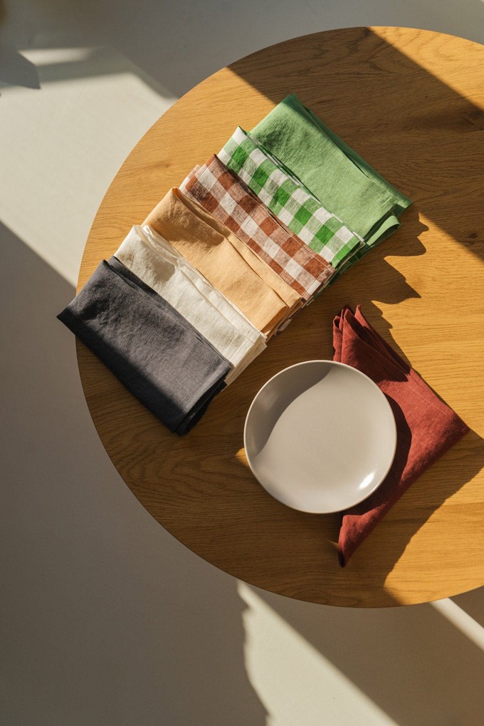 Linen placemats set of 2 in Matcha Green from AmourLinen